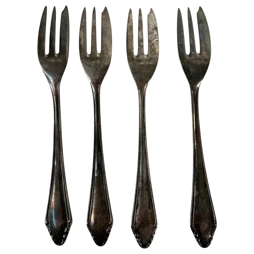 10 Walter Breuker W&B 100 Rostfrei Fork Set Silverplate Vintage Dinner & Dessert